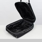 Чемодан малый 20", отдел на молнии, наружный карман, с расширением, цвет чёрный - Фото 4