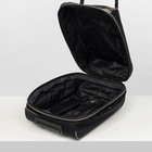Чемодан малый 20", отдел на молнии, наружный карман, с расширением, цвет чёрный/хаки - Фото 4