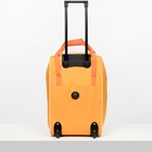 Чемодан малый 20", отдел на молнии, наружный карман, с расширением, цвет оранжевый - Фото 3