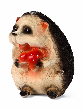 Садовая фигура из гипса «Ёжик с мухомором», 11×12×15 см