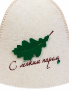 Шапка для бани и сауны, с нашивкой «С лёгким паром», полиэфир 70%, шерсть 30%, «Добропаровъ» - фото 57934183