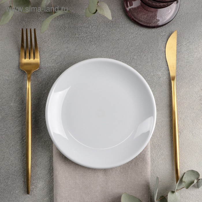 Тарелка фарфоровая пирожковая «Интернешнл», d=15 см, цвет белый - Фото 1
