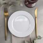 Тарелка фарфоровая пирожковая «Лизбон», d=18 см, цвет белый - Фото 1