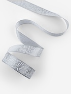 Лента атласная «Узоры», 25 мм, 23±1 м, тёмно-серая №059 - Фото 3