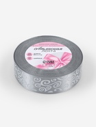 Лента атласная «Узоры», 25 мм, 23±1 м, тёмно-серая №059 - Фото 5