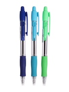 Набор шариковых ручек Pilot Super Grip, 3 штуки, автоматические, синий стержень, на масляной основе, узел 0.7 мм, резиновый упор 4825386 - фото 8978388