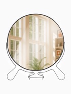 Зеркало настольное, с увеличением х2, настенное, двустороннее, 20×24 см, (d=18.5 см), металлическое - фото 61868058