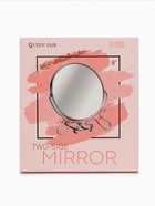 Зеркало настольное, с увеличением х2, настенное, двустороннее, 20×24 см, (d=18.5 см), металлическое - Фото 3