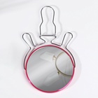 Зеркало настольное, с увеличением х2, круглое, настенное, двустороннее, 13.5×15 см, (d=11.5 см), МИКС - Фото 5