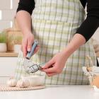 Пресс для чеснока Доляна Lagoona, 19 см, нержавеющая сталь, цвет голубой металлик - фото 24577646