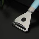 Овощечистка Доляна Lagoona, 19 см, нержавеющая сталь, голубая - Фото 3