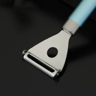 Овощечистка Доляна Lagoona, 19 см, нержавеющая сталь, голубая - Фото 4