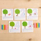 Набор «Учимся считать», с пластилином и маркером «Пиши-стирай», задания, по методике Монтессори - Фото 3