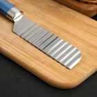 Нож для фигурной нарезки Доляна Lаgооnа, 25 см, нержавеющая сталь, цвет голубой металлик - Фото 2