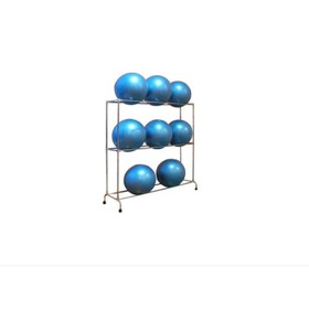Стеллаж для гимнастических мячей (9 шт), 160х200х50см, цвет серый
