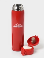 Термос Мастер К «Топ», 500 мл (± 50 мл), 6.5×23.3 см, сохраняет тепло 8 ч, нержавеющая сталь, красный - Фото 5
