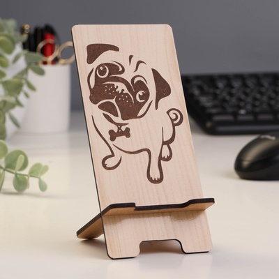 Подставка для телефона настольная «Мопс»