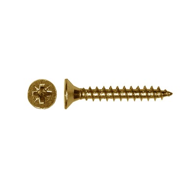 Саморез по дереву Steelrex, потай, шлиц Pz, жёлтый цинк 3.5×30, 15 000 шт.