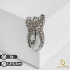 Брошь «Зуб», цвет белый в серебре - Фото 1