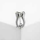 Брошь «Зуб» со стразой, цвет белый в серебре - Фото 1