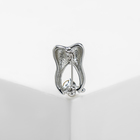 Брошь «Зуб» со стразой, цвет белый в серебре - Фото 2