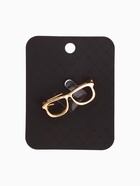 Брошь «Очки» оправа, цвет золото - Фото 4