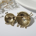 Брошь «Овечки» пара, цвет серый в чернёном золоте - Фото 2