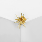 Значок "Звезда" сияшка, цвет белый в золоте - Фото 2