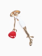 Брошь «Леди» с сумочкой, цвет красно-белый в золоте - фото 59978129