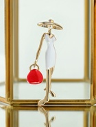 Брошь «Леди» с сумочкой, цвет красно-белый в золоте - Фото 6