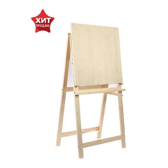 Мольберт тип «Хлопушка», 100×50×55 см, планшет съёмный 50×50 см, малый, неокрашенное дерево, Calligrata - Фото 1
