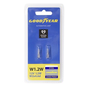 Лампа автомобильная Goodyear, W1.2W, 12 В, 1.2 Вт, набор 2 шт 4861893