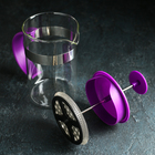 Чайник заварочный френч - пресс Доляна «Гарсон», 800 мл, стекло, цвет фиолетовый - Фото 2