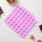 Форма для мармелада Доляна «Фруктовый бум», силикон, 18.5×17.5 см, 42 ячейки (2.2×2.2 см), розовая - Фото 3