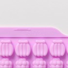 Форма для мармелада Доляна «Фруктовый бум», силикон, 18,5×17,5 см, 42 ячейки (2,2×2,2 см), цвет розовый - фото 4300479