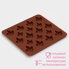 Форма для конфет и шоколада Доляна «Кленовый сироп», силикон, 19.5×17.7×1 см, 18 ячеек, коричневая - Фото 2