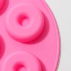 Форма для украшений Доляна «Пончики», силикон, 15,5×1,3 см, 7 ячеек, цвет МИКС - Фото 5