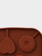 Форма для леденцов Доляна «Свидание», силикон, 14.5×14.5×1.5 см, 8 ячеек (3.5×3.5 см), с палочками, коричневая - Фото 6