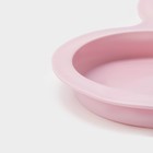 Форма для выпечки Доляна «Круг», силикон. 23×19.5 см, 3 ячейки (d=10 см), розовая - Фото 5