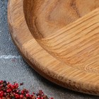 Тарелка-доска для подачи блюд "Скандинавия", 20 см, массив дуба - Фото 3