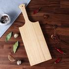 Доска разделочная с ручкой "Прямоугольная", для сервировки и подачи, 43х15 см, массив ясеня - фото 53350217