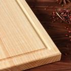 Доска разделочная с ручкой "Прямоугольная", для сервировки и подачи, 43х15 см, массив ясеня - фото 53350218