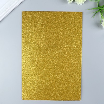 Фоамиран глиттерный Magic 4 Hobby 2 мм, золото, 20×30 см