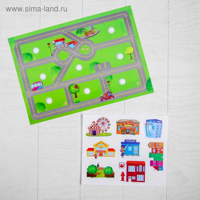 Игра на липучках «Веселые липучки. Построй свой город» МИНИ - Фото 1