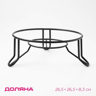 Подставка под горячее глубокая Доляна «Казан», 26.5×26.5×8.3 см, коричневая