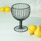 Фруктовница Доляна «Эстетика», 18×18×23 см, чёрная - Фото 2