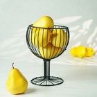 Фруктовница Доляна «Эстетика», 18×18×23 см, чёрная - Фото 3