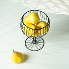 Фруктовница Доляна «Эстетика», 18×18×23 см, чёрная - Фото 6