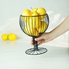 Фруктовница Доляна «Эстетика», 18×18×23 см, чёрная - Фото 8