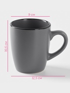 Кружка Доляна «Ваниль», 380 мл, керамика, серая - Фото 2